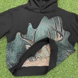 Fabricant de sweats à capuche en coton de haute qualité, sweats à capuche surdimensionnés avec logo personnalisé imprimé, fournisseur de vêtements streetwear en gros - Product Image 1