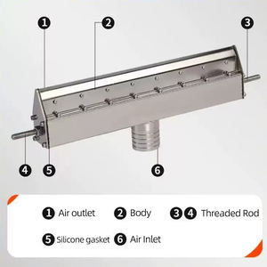 BYCO شفرة سكين هوائية ذات معدل تدفق عالي من الفولاذ المقاوم للصدأ مع منفاخ لنظام التجفيف - Product Image 5