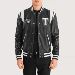 Veste d'hiver pour homme en cuir véritable 2026, col montant en toile de haute qualité, coupe-vent et chaude, qualité supérieure - Product Image 3