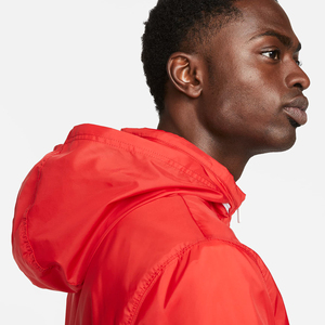 Conjunto Deportivo para Hombre, Rojo, Cortavientos, con Cierre Completo, Cuello Alto, Estilo Deportivo, Color Sólido, Poliéster, para Correr, Ropa de Primavera - Product Image 3