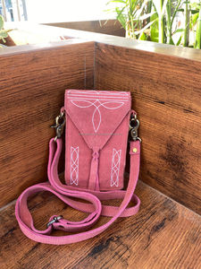 Nouveau personnalisé botte point daim cuir téléphone pochette sac en cuir véritable mince téléphone portable sac téléphone transporteur femmes sac à bandoulière - Product Image 2