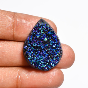 FAIJAN GEMS - Colgante de Cabujón de Druzy de Piedra Natural, Color Natural, Tamaño y Forma Personalizables para la Fabricación de Joyas, Modelo FK-214 - Product Image 2