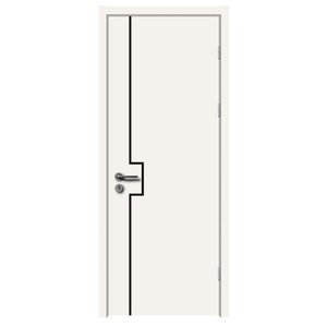 Puerta Moderna de MDF con Diseño Empotrado de 30x80, Puerta Interior Insonorizada con Hoja de MDF Sólido y Marco para Apartamento y Villa - Product Image 1