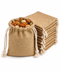 Wholesale Eco-Friendly Jute Linen Drawstring Bags From West Bengal for Dry Fruits and <b>Spices</b> Gift <b>Packaging</b> with <b>Custom</b> Print - Product Image 5