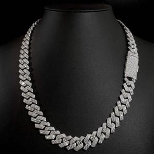 Collier chaîne tennis en argent sterling 925 fait main avec moissanite taille brillant, aspect diamant de qualité supérieure, bijoux raffinés - Product Image 2