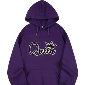 Sudadera con capucha de lana de Invierno para mujer de calidad Premium, jersey de nuevo estilo, sudadera transpirable con cuello con capucha, patrón en blanco para adultos - Product Image 1