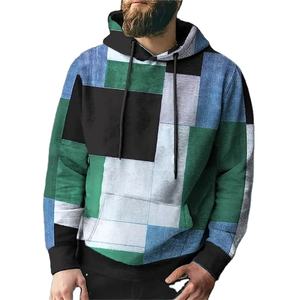 2024 drôle hommes à capuche couture Plaid impression 3D sweats hommes vêtements surdimensionné rue nouveau concepteur pulls - Product Image 1