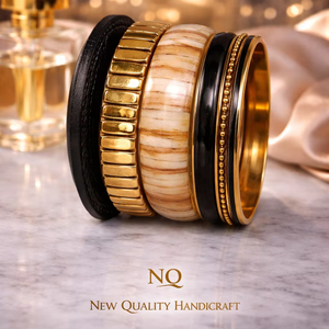 Luxury Resin Metal Bangles <b>Set</b> for Women Handmade Designer Ethnic <b>Bracelet</b> <b>Set</b> Traditional Indian Wedding Jewelry - Product Image 1