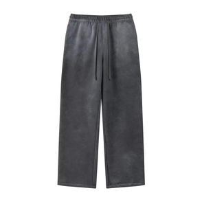 Professional Manufacture Lightweight Men's <b>Oversized</b> <b>Joggers</b> Sweatpants Stretch Open Baggy 100% Cotton Canvas Fleece Lining - Product Image 2
