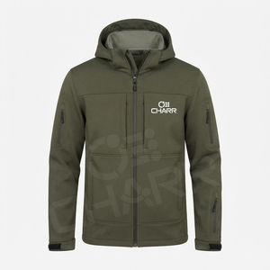 Veste softshell imperméable pour homme avec capuche, veste coupe-vent pour la randonnée en plein air, fabricant sur mesure - Product Image 1