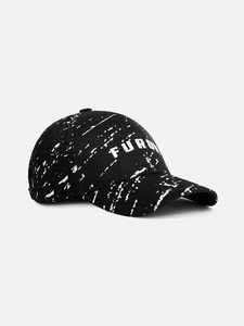 FURG <b>Black</b> White Splatter Baseball Cap 6-Panel Adjustable Unisex Casual Adult Hat - Product Image 1