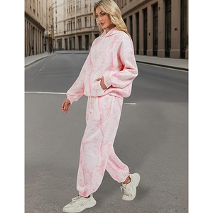 Wholesale Women Casual Solid Color Sweating Hoodie and Jogger <b>Set</b> Cozy for Wear Outfit - Product Image 6
