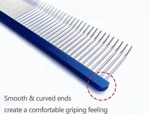 <b>Hair</b> <b>Comb</b> Wholesale OEM Top High Quality Professional Simple Eco-Friendly Angled Pin <b>Comb</b> Stainless Steel Custom Logo - Product Image 3