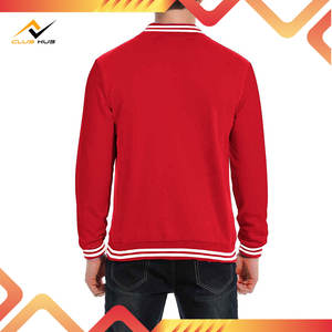 เสื้อแจ็คเก็ตวาร์ซิตี้ผ้าแคนวาสผสมขนสัตว์คุณภาพสูงสำหรับผู้ชาย คอตั้ง ปักโลโก้ตามสั่ง เสื้อบอมเบอร์สำหรับฤดูหนาว - Product Image 2