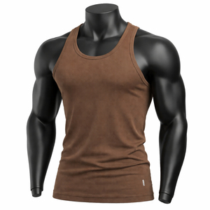 Camisetas de Tirantes para Hombre de Alta Calidad, Diseño Superior, Precio de Mayoreo Directo de Fábrica, Personalizadas, Transpirables, 100% Algodón, Cuello Redondo, para Verano y Fitness - Product Image 2