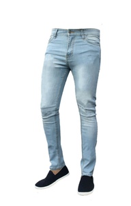 Jeans pour hommes à la mode, coupe slim, décontractés, skinny, style streetwear, en denim - Product Image 1