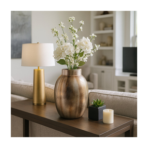 Florero de Aluminio Hecho a Mano de Primera Calidad para Decoración de Interiores, Exhibición de Arreglos Florales y Mejora Elegante del Espacio Habitable - Product Image 4