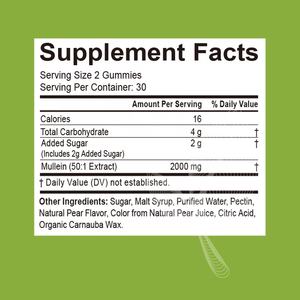 Permen Kunyah Daun Mullein Label Pribadi dengan Quercetin untuk Sistem Pernapasan dan Pencernaan - Product Image 6