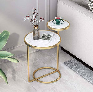Modern Coffee Table with Metal Frame and Storage Wooden Top for Living Room Home Furniture <b>Set</b> - Product Image 2