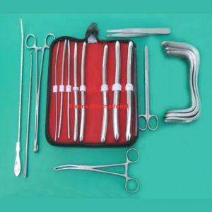 Ensemble d'instruments chirurgicaux gynécologiques professionnels en gros, kit médical en acier inoxydable pour obstétrique et gynécologie, OEM disponible - Product Image 1