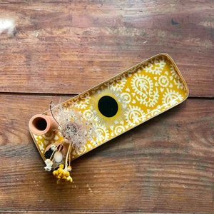 Nouvelle Arrivée Plateau de Service Rectangulaire en Métal Écologique Biodégradable Durable, Tendance, Fait Main, Émail Coloré, Personnalisable - Product Image 3