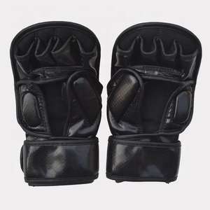 Guantes de MMA de Cuero Blanco con Palma Abierta, Dedos Plegables y Cierre de Velcro para Entrenamiento de Boxeo y Karate - Fabricante Directo - Product Image 6