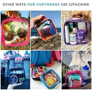 Borsa da viaggio trasparente approvata TSA 3-1-1 per articoli da toeletta, formato quart, custodia trasparente per liquidi, per sicurezza aeroportuale, riutilizzabile, sicura per il bagaglio a mano - Product Image 3