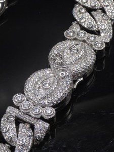 Collar de Lujo de Plata 925 con Baño de Rodio, Cadena Cubana con Micro Pavé de Moissanita, Joyería Unisex para Fiestas - Product Image 6
