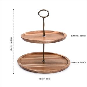 Support à gâteau décoratif en bois pour la présentation de gâteaux de mariage et la décoration de table de desserts lors d'événements festifs - Product Image 5
