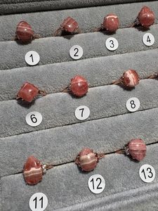 925 Sterling Silver Rhodochrosite <b>Ring</b> Natural Pink Gemstone <b>Adjustable</b> Rose Gold-Plated <b>Ring</b> Healing Crystal Jewelry - Product Image 5