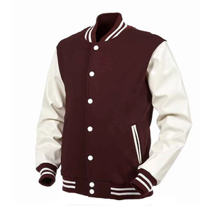 Top Quality University Sport Student Varsity <b>Jacket</b> for <b>Men</b> Casual Letterman with <b>Light</b> Leather Sleeve Baseball Varsity <b>Jacket</b> - Product Image 4