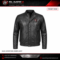 Blouson Bomber en Cuir et Soie de Haute Qualité pour Homme BLIMPEX, Style Décontracté, Col Montant, Fermeture Éclair, Imperméable et Respirant, Fortement Demandé
