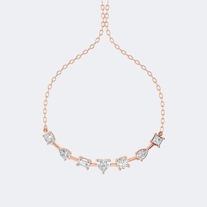 Collier de luxe en diamants de laboratoire multi-formes, or 14 carats, pour femme, 1,95 carat total, couleur EF, pureté VS VVS, pendentif de mariage certifié - Product Image 2
