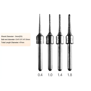 Fresas Dentales Manuales para Laboratorio, para Sistemas CAD/CAM, 4 Piezas, Fresas Rotatorias de Carburo de Precisión, Agarre Ergonómico para Laboratorio Dental - Product Image 2