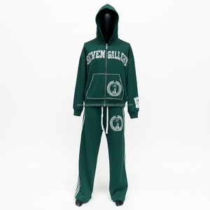 Most demanded <b>pullover</b> Tracksuit for <b>men</b> custom rhinestone and embriodry logo in multi colors suit - Product Image 1