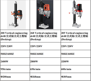 콘크리트 다이아몬드 코어 드릴 머신 전기 콘크리트 코어 드릴링 홀 머신 이동식 코어 드릴링 머신 400mm - Product Image 3