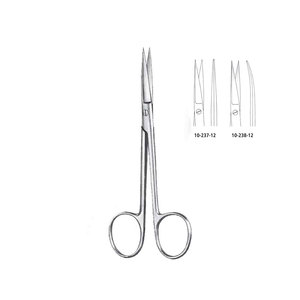 Custom Logo Manual Medical Surgery Iris Scissors Stainless Steel Regular Length CE Certified ISO13485 First Aid Class I - Product Image 1