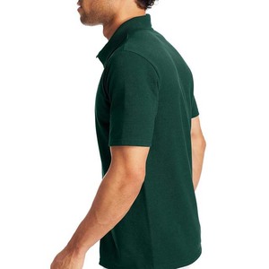 Chemises d'été élégantes pour hommes, coupe décontractée, respirantes, en tissu jersey couleur unie, teinture personnalisée, logo personnalisé, pour le golf - Product Image 3