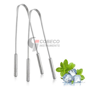 Grattoir à langue en métal, acier inoxydable, double tranchant, nettoyeur buccal hygiénique, aide à une haleine fraîche - Product Image 5