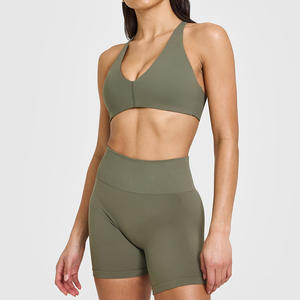 Ensemble de yoga 3 pièces respirant effet seconde peau, taille haute, effet ventre plat, élastique, pour sports de plein air et fitness, avec effet push-up fessier - Product Image 5