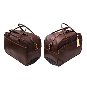 Genuine Leather Fashion <b>Waterproof</b> Gym <b>Bag</b> Large Capacity Sports Duffel <b>Bag</b> Shoe Compartment Travel Fitness Workout <b>Bag</b> Men - Product Image 4