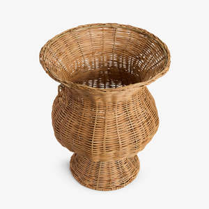 Panier en rotin tressé à la main, pot de fleurs décoratif en osier naturel avec poignées pour la décoration de la maison, du salon et de l'entrée - Product Image 2