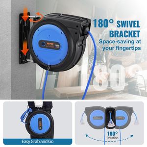 Avvolgicavo Elettrico Retrattile Professionale da 22,86 m (75 FT) con Cavo 14AWG/3C SJTOW, Presa Tripla Illuminata da 13 Ampere - Product Image 6