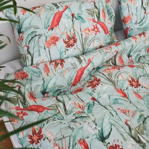Juego de Sábanas Planas de Algodón Estampado con Diseño de Plantas, Transpirable, 400 Hilos, para Todas las Estaciones - Product Image 2