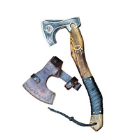 Service OEM ODM personnalisé en gros, Hache industrielle professionnelle de type Damas, Hache de chasse, Hache-tomahawk à tête de bêche faite à la main
