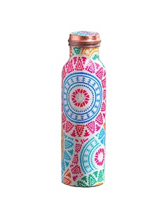 Luxury Meena Art <b>Copper</b> <b>Bottle</b> 950ml Handmade Leak Resistant Water <b>Bottle</b> Supplier - Product Image 1