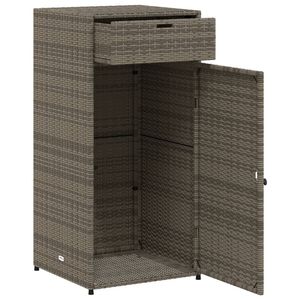 Armadietto per Patio in Rattan grigio 21.7 \ "x21.7 \" x43.7 \" - Product Image 6