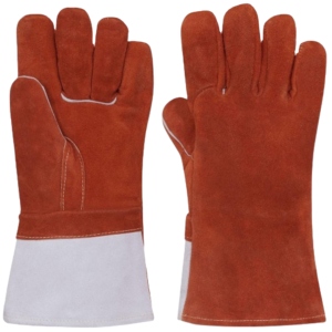 Heavy-Duty XL Construction <b>Gloves</b> Reinforced Cowhide Split Leather Anti-Vibration Abrasion Heat Resistant TPR Cotton Safety Cuff - Product Image 1