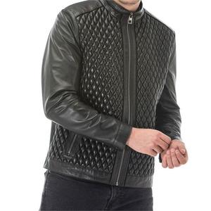 Hot Selling Premium Design Men's <b>Winter</b> <b>Leather</b> <b>Jacket</b> Stand Collar Front Logo Waterproof Windproof Breathable Canvas High - Product Image 6