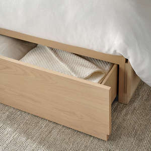 Wholesale Japandi Style Solid Wood <b>Bed</b> | Slatted Headboard <b>Platform</b> <b>Bed</b> <b>with</b> <b>Storage</b> Drawers - Product Image 3
